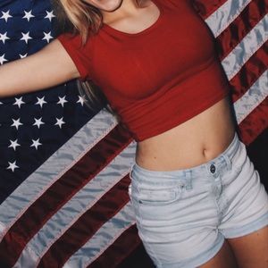 SOLD Aeropostale light wash high waisted midi jean shorts